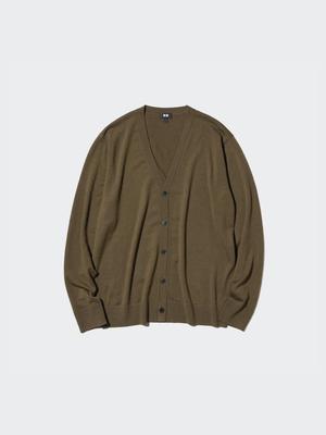 Japan Extra Feiner Merino V-Ausschnitt Cardigan Langarm