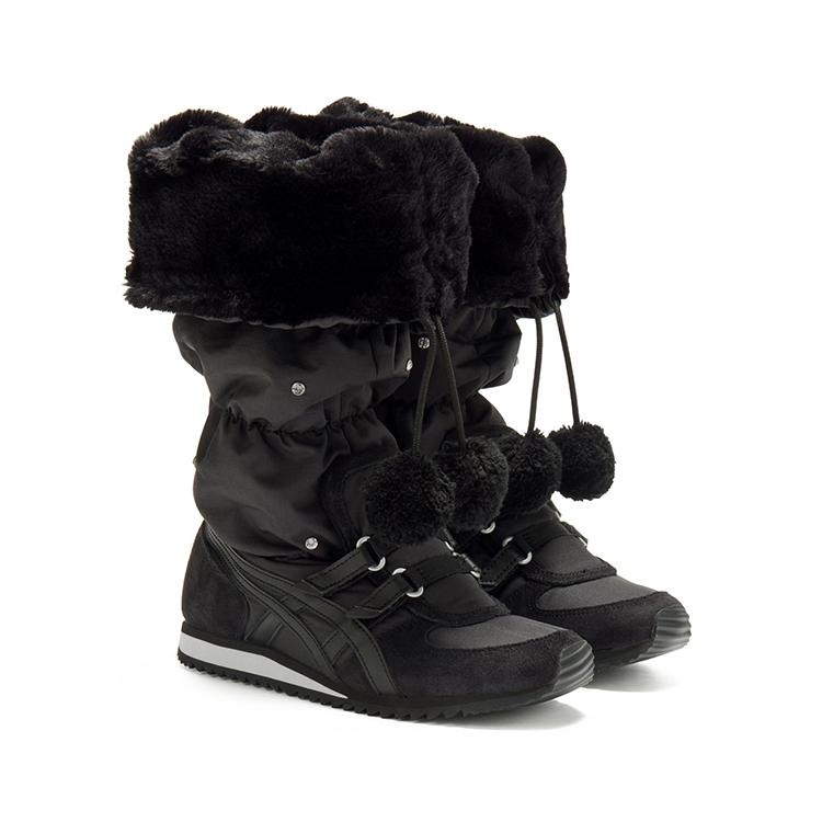 ONITSUKA TIGER Winter Heaven Fashion Vielseitige Warme High-Top Freizeitschuhe Damen Sneaker Schwarz 1182A676-001