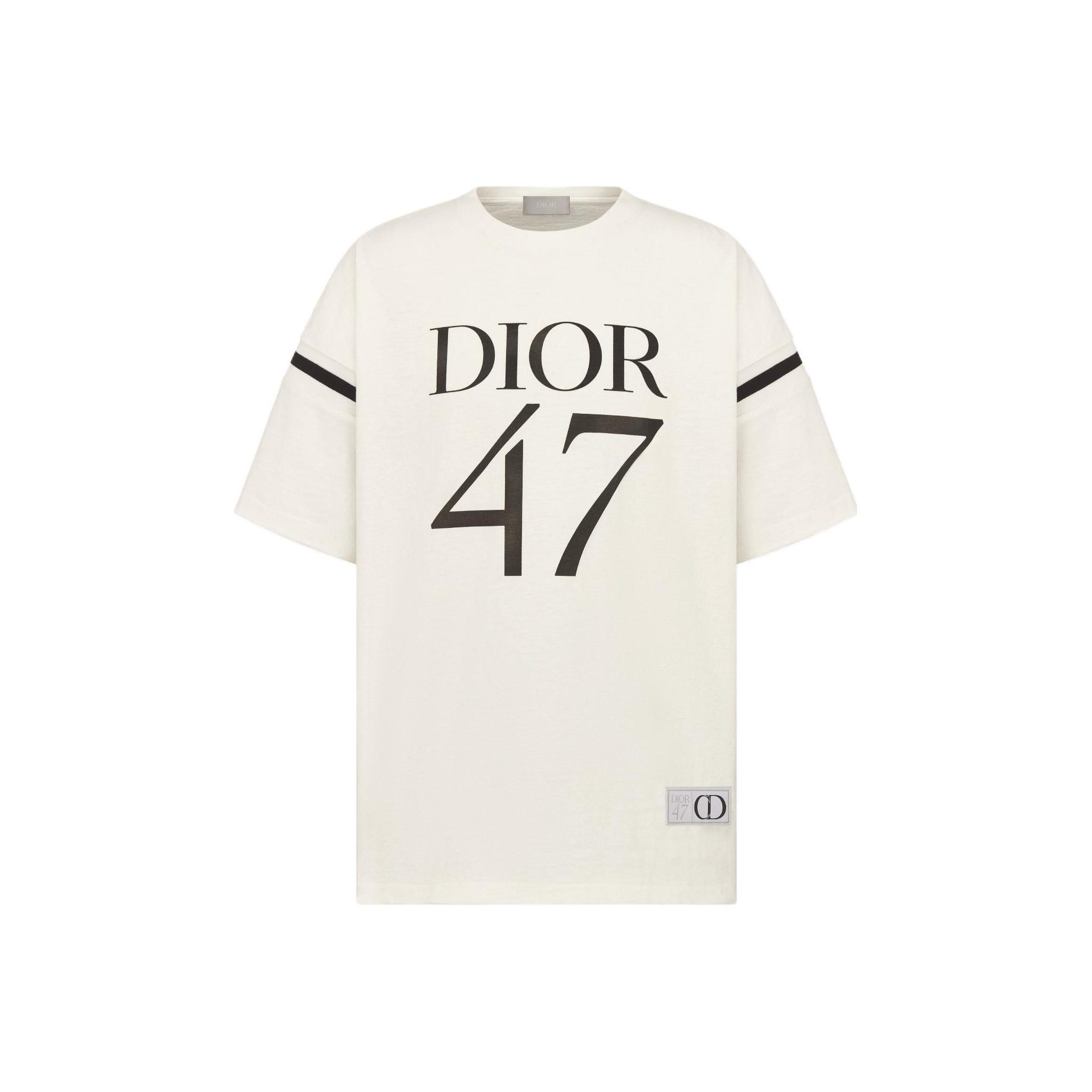 DIOR T-Shirts Men`s White Crew Neck