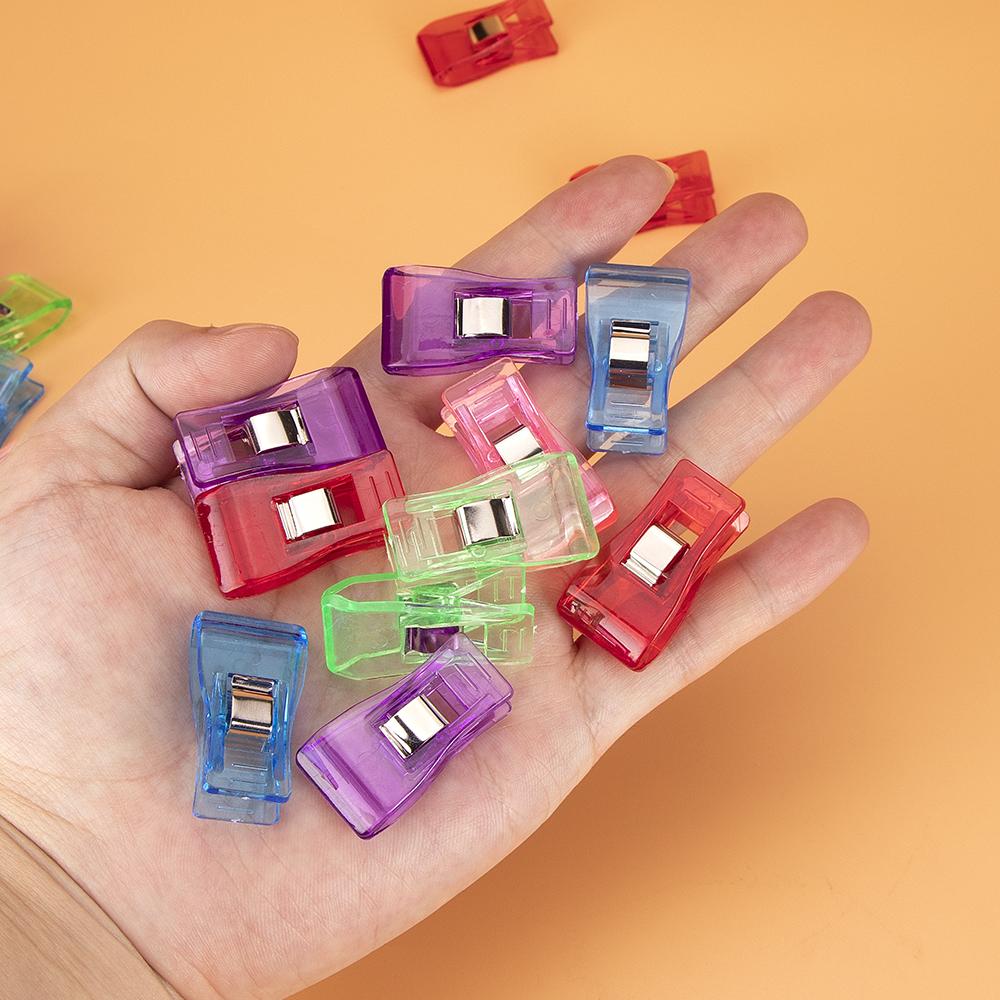 100pcs/set sewing plastic clips, quilting clips, durable handmade household clips, DIY sewing supplies, randomly color shipped