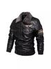 Men's European-American Winter PU Leather Jacket - Velvet Lined, Slim Fit, Lapel Style Outerwear.