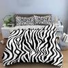 Zebra-Streifen-Print Bettwäscheset Bettwäscheset (1 Bettbezug, 2 Kissenbezüge, Bettdecke nicht enthalten)