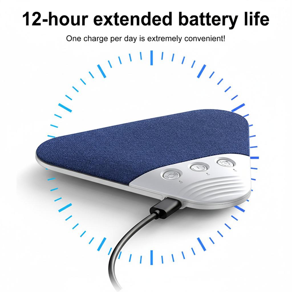 Bluetooth-Kissenlautsprecher Kabelloser Schlafmusikplayer Unter dem Kissen Weißrauschen-Maschine 30/60/90 Min. Timer, 9D-Stereo-Sound, TF-Karte