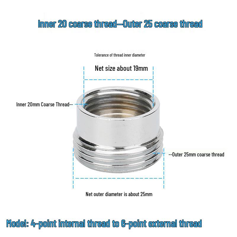 Universal Faucet Adapter: 4-Point Quick Connect for Shower Hose and Washing Machine Inlet