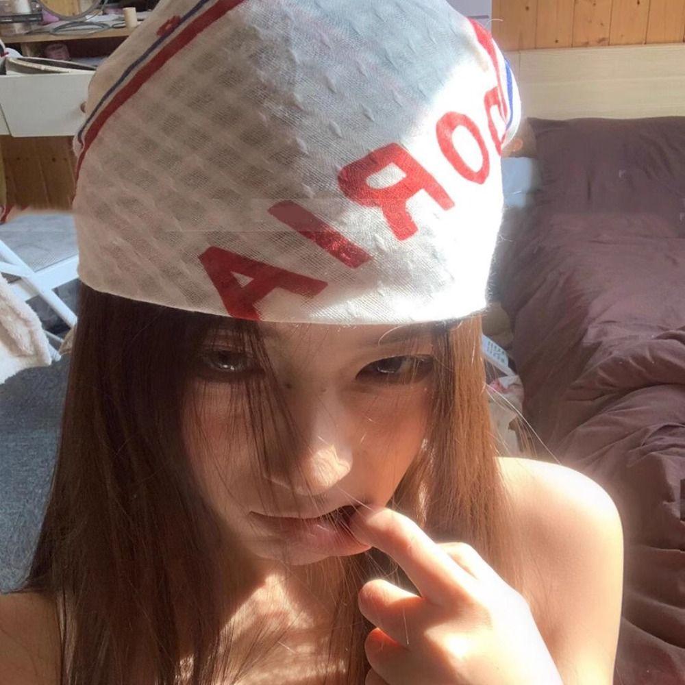 Y2K Star  Hair Band Spicy Girl Punk Bandana Fashion Small Square Scarf  Streetwear