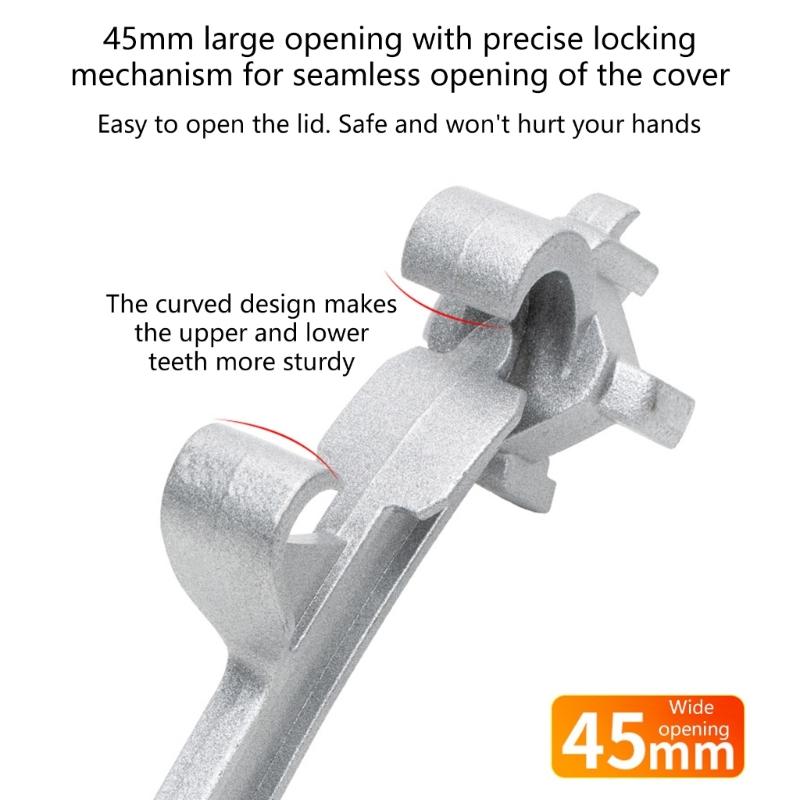 3 In 1 Drum Bung Opener Bung Tool Multifunction Bottle Cover Bucket Aluminum Bucket Lid Wrench Manual Can Bucket Opener