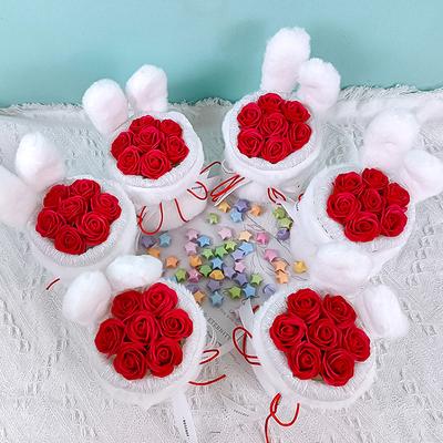 Soap Flower Rabbit Ears Scented Forever Birthday Home Wedding Decorations Mother's Day Gift