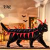 Holiday Pet Cosplay Accessories Centipede-Look Cat Costume, Halloween Outfit, Stuffed Plush Segmented Body with Themed Apparel Adjustable Straps,