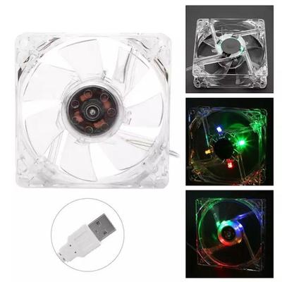 Ventilador LED USB para Jaula de Hámster y Acuario - 8cm Refrigeración Silenciosa, Azul