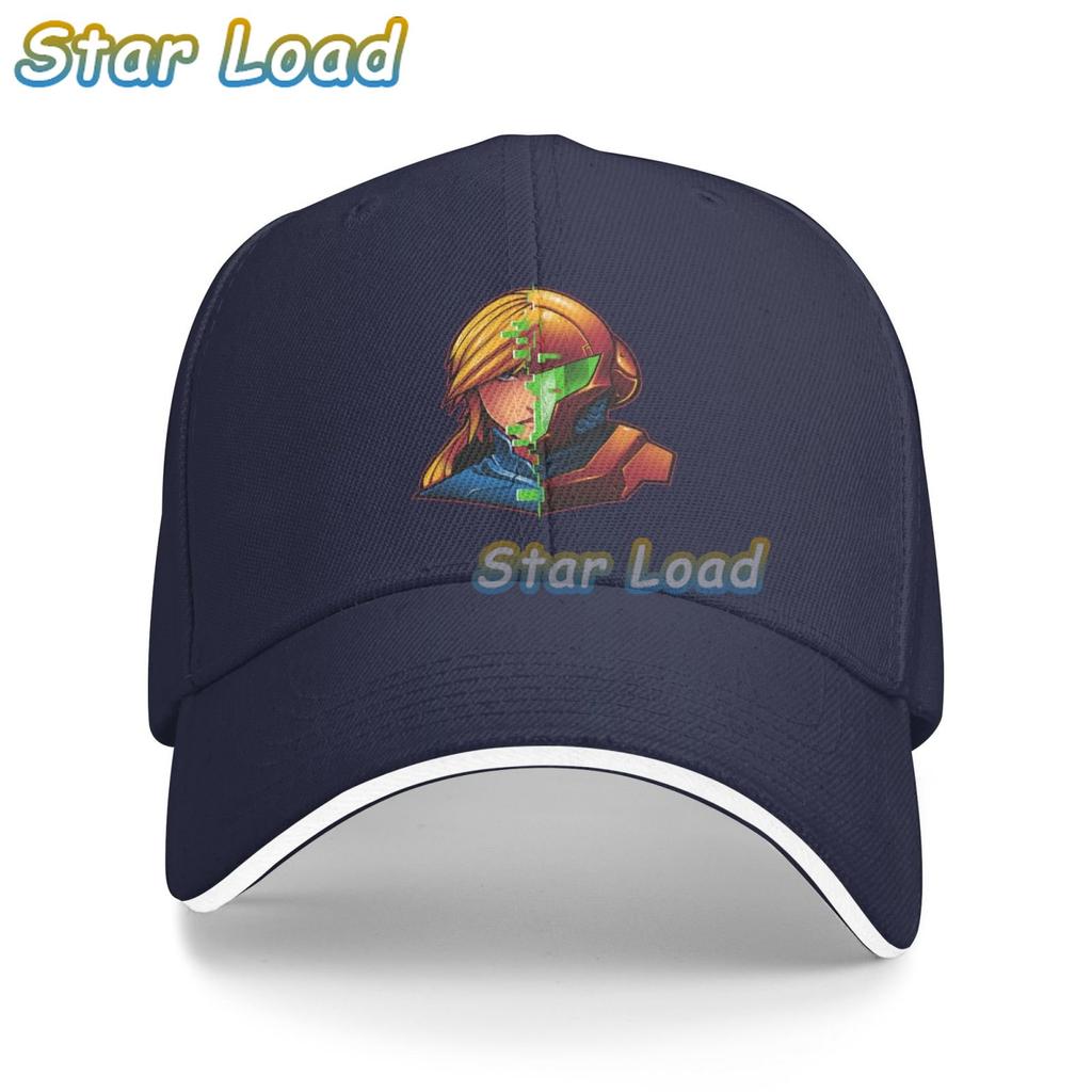 Fashion Cool Baseball Caps Trucker Hats Cowboy Peaked Cap Supre Metroid Logo Samus Action Game Sun Shade Hats for Game Lover