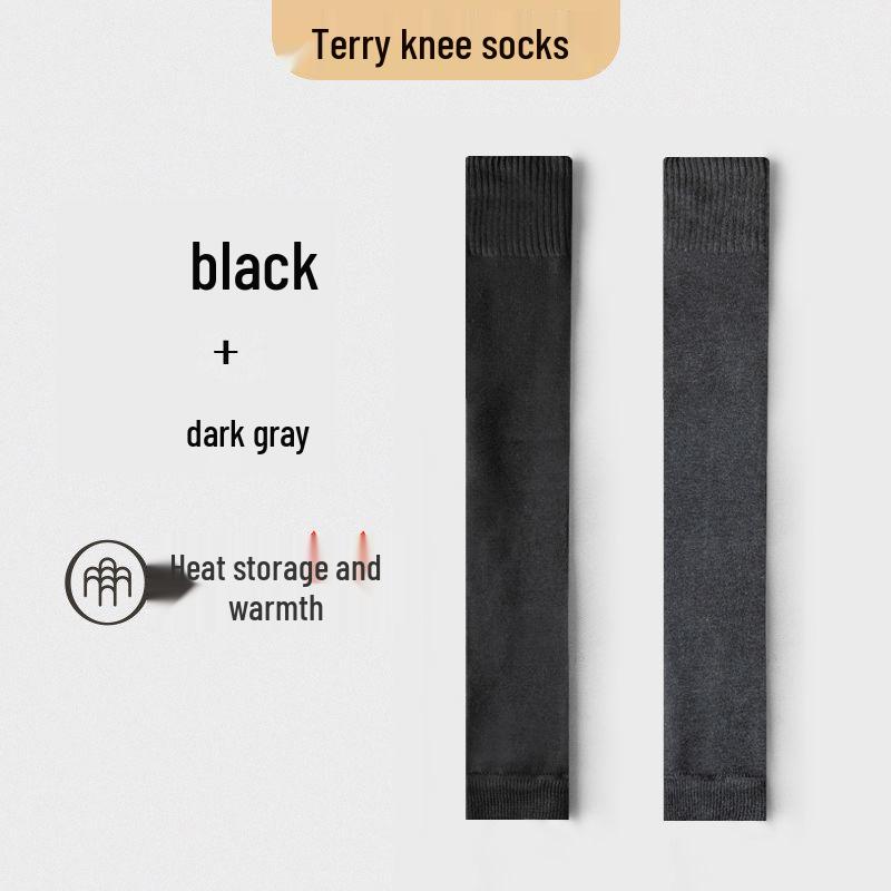 Verdickte Winter Kniehohe Stulpen und Überknie Frotteesocken