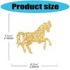 Intricate Chinese Horse Designs Metal Pin Artistics Hollow Craftsmanship Stylish Outfit Enhancer