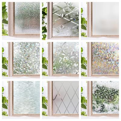 Pellicola per Finestra Arcobaleno Traslucida 3D Pellicola Adesiva Statica Vinilica Vetro Colorato Controllo del Calore Adesivi per Finestre per Casa