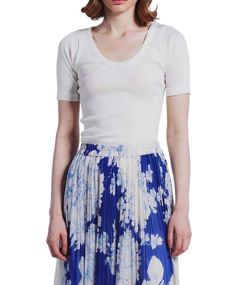 Double Standard Clothing Rensil Terry Top Sov. 0308-001-242 Women's Off-White