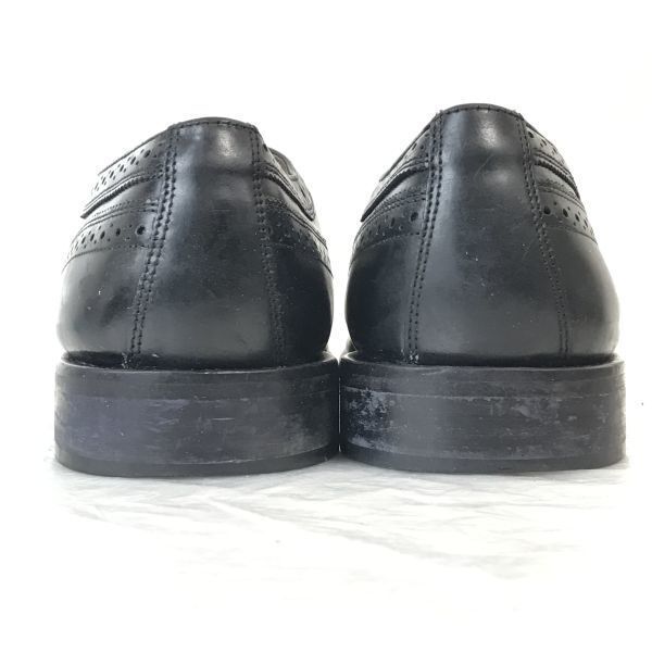 BOSTONIAN leather wingtip brogues men 10.5M 28.0-28.5 black vintage dress shoes(USED)