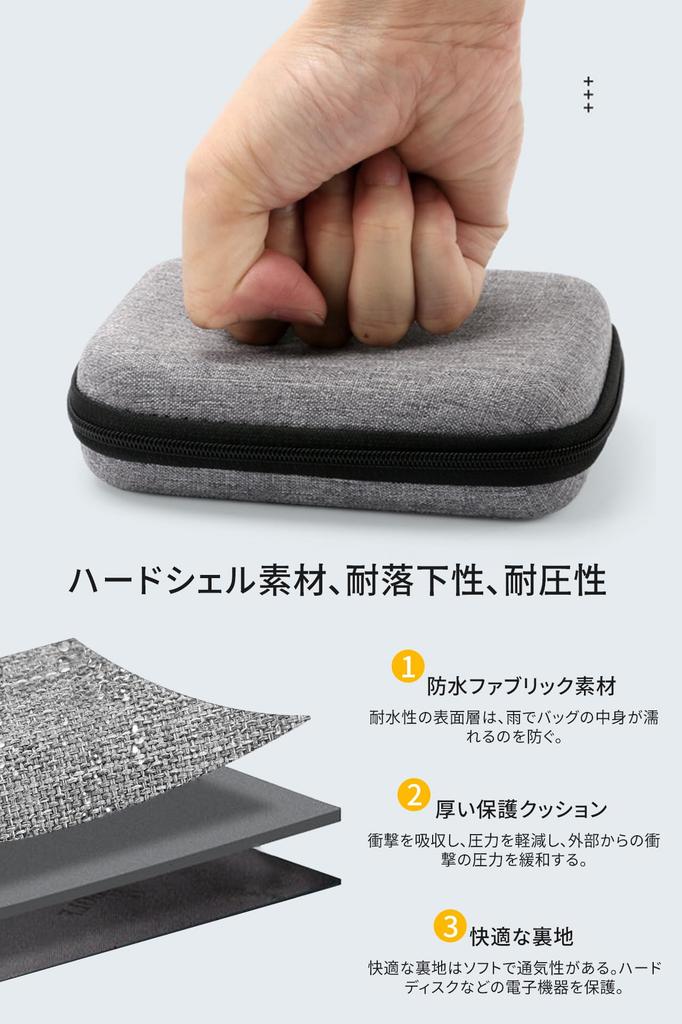 Multifunctional Gadget Mobile Business Dustproof and Ideal for Storing Chargers and Earphones Case, Case, Black/Carbon Fiber/Gray, Portable, Travel,