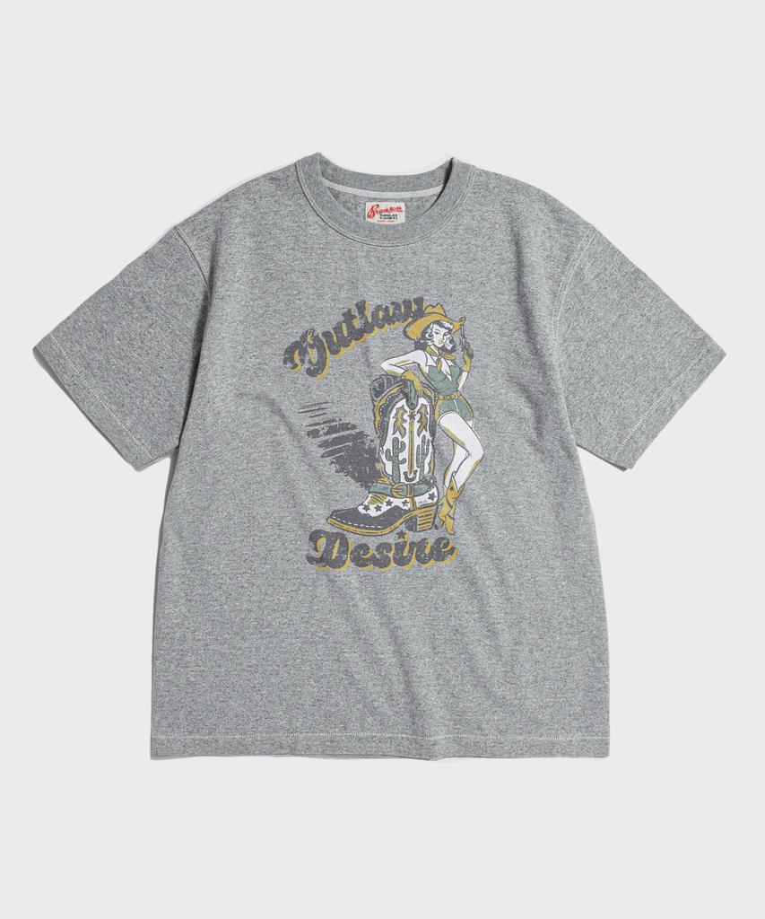 Beulonseun Western Boot Loopwheeled Graphic Tee Melange