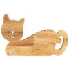 Cat Shape Wooden Pen Holder Cute Shape Desktop Crayon Stand Home Desk Decor