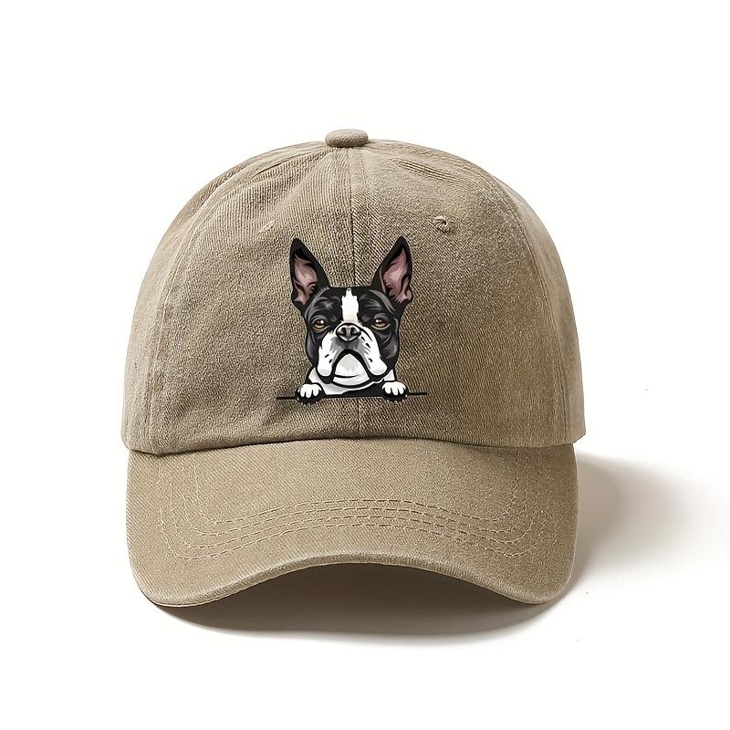 Cute Boston Dog Printed Baseball Hat with Casual Style, Perfect Gift for Daily Wear and Travel Pet Enthusiasts