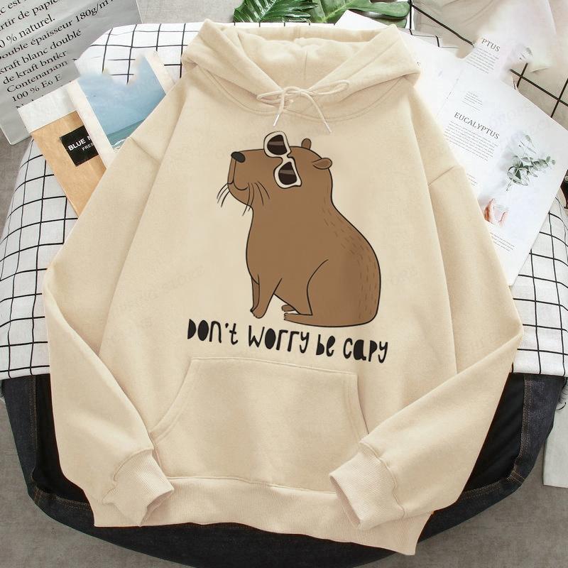 Acheter Sweat à Capuche En Coton Unisexe/femme, Imprimé Graphique Capybara Drôle, Pull Surdimensionné Décontracté, Populaire, Tendance, Vêtements Unisexes