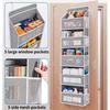 3/4/5 Tiers Over Door Organizer Clear Pvc Window Durable Storage Organizer Space Saving Hanging Storage Bag Home Use