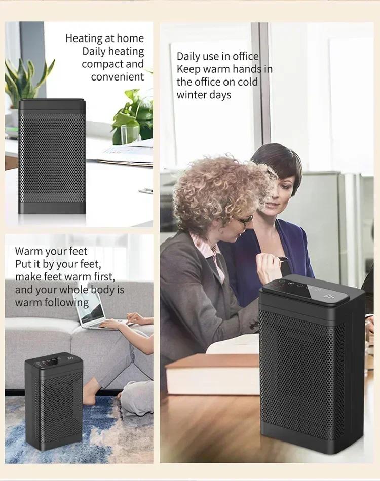 Desktop Heating Fans,1500W Electric Heater for Home, Fast Heating, Stove with Remote Control, Bedroom, Low Consumption,