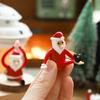 Yousheng Santa Claus Yoga Glass Ornament Desktop Art Figurine Healthy Humorous Holiday Decor Glass Art Ornament