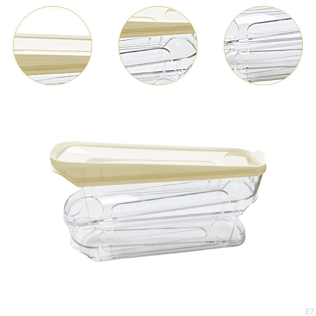 Automatischer rollender Eierablage-Organizer-Behälter für Kühlschrank und Arbeitsplatte