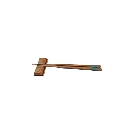 Chopsticks and Chopstick Rest Set - Natural Wood, Cute Japanese Style, Artisan Handmade Craft, Includes Cedar Chopstick Rest and Maple Chopsticks
