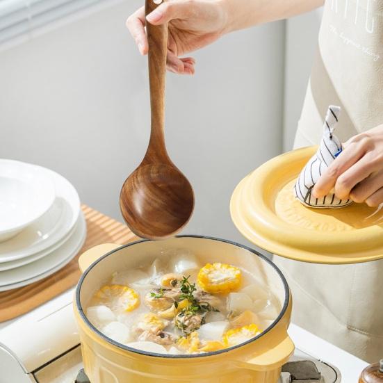 Wooden Cooking Utensils Cooking Spatulas Soup Ladles And Rice Spoons Nonstick Kitchen Tools for Comfortable Grip And Easy Cleaning