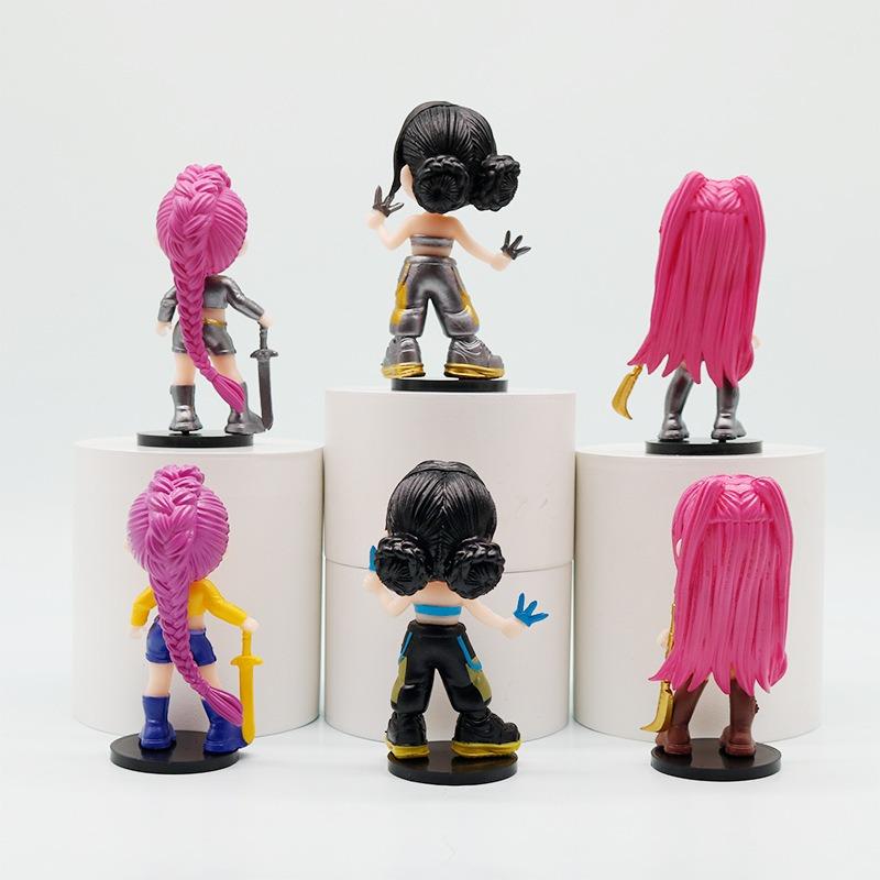 6Pcs/set New Kpop Demon Hunters Figure Series Anime Handmade Model Trendy Bedroom Decoration Boy Girl Gift Box Gifts
