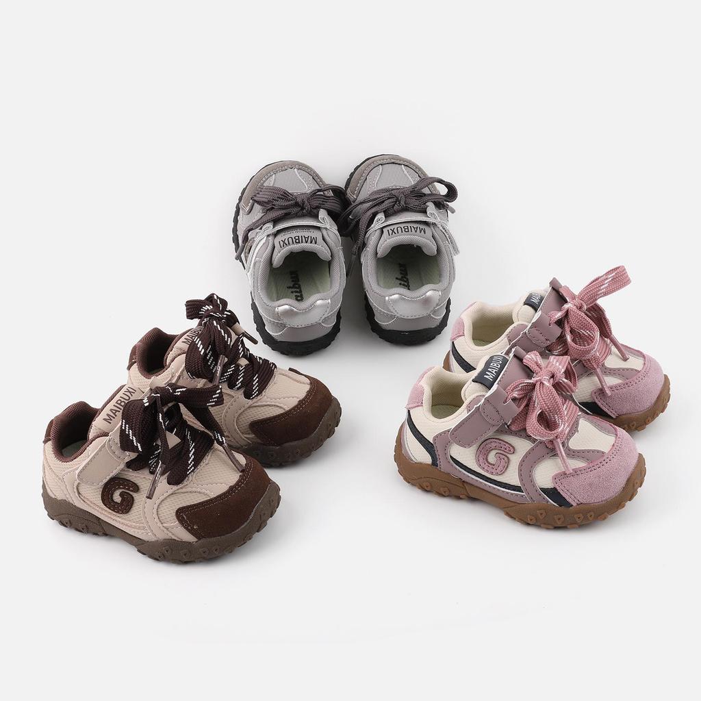 Baby Soft-Soled Color-Block Pre-Walking Sports Shoes for Toddlers - Korean Style, Unisex