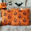 Decorative Pillow Cover for Couch Plush Pumpkin Cushion Cover, Halloween Throw 18 X Inch Ghost Case Cute Soft Spooky Season, Cozy Fall Home Decor