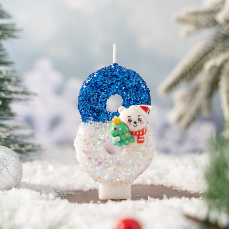 Innovative Christmas Party Atmosphere Decoration Snowman Numbers Candles