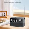 15W Wireless Charging Bluetooth-compatible Speaker with LED Mirror Clock Double Alarms Not Theft Designs Suitable for Home Office