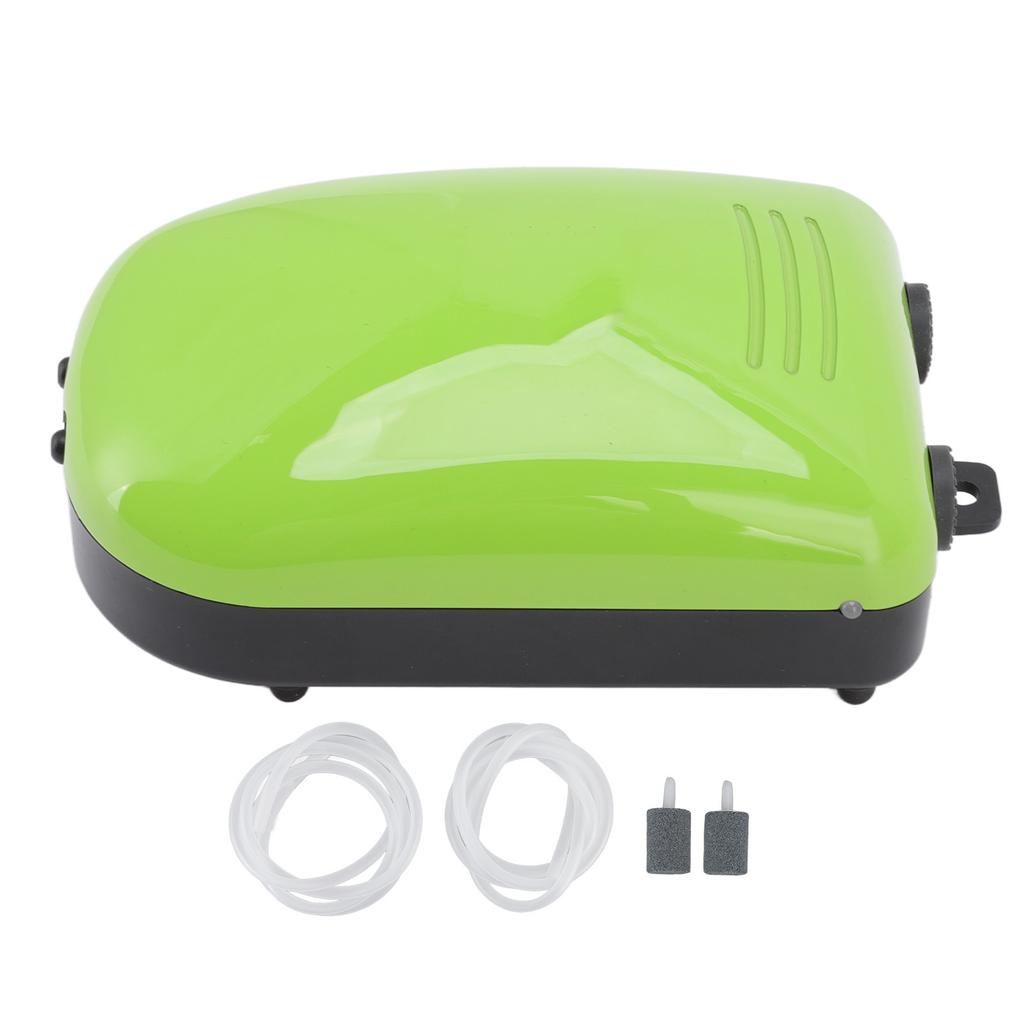 Aquarium Oxygen Pump Quiet Rechargeable 2 Outlets Mini Fish Tank Air Bubbler Pump for Fishing Home