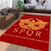 Roman Empire SPQR Eagle Emblem Red Carpet, Classic Floor Mat Decor Suitable for Use As an Anti-slip for Living Room Bedroom Sofas