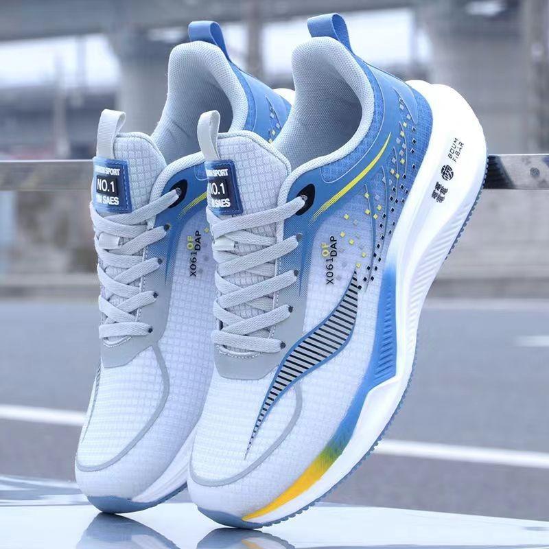 Sneakers Men's Spring Mesh Breathable Running Shoes Young and Young Tide with Low-top Thick Sole Lightweight and Comfortable Men's Shoes