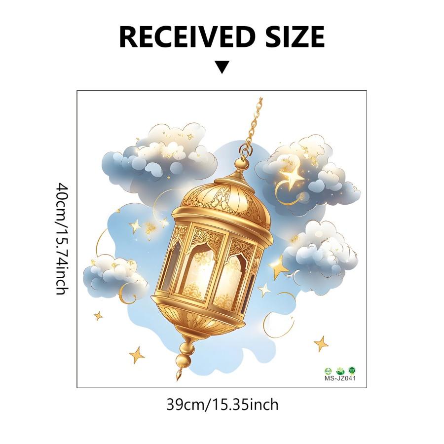 1pc Middle Eastern Ramadan decoration wall sticker Arab Eid al Fitr star chandelier sticker home store decoration sticker
