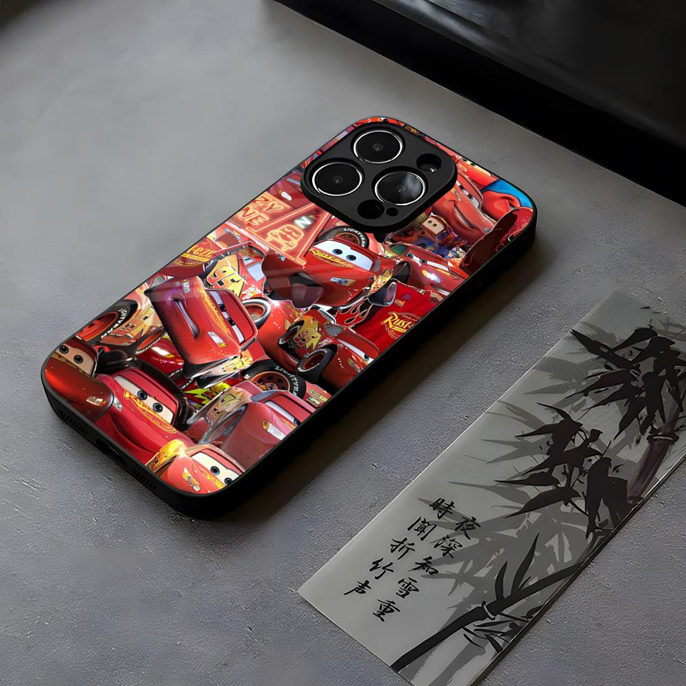 L-Lightning Mc-MCQueenS Phone Case Tempered Glass For IPhone 17 13 14 16 12 15 11 Pro Max Plus Mini X XR SE2020 Coque
