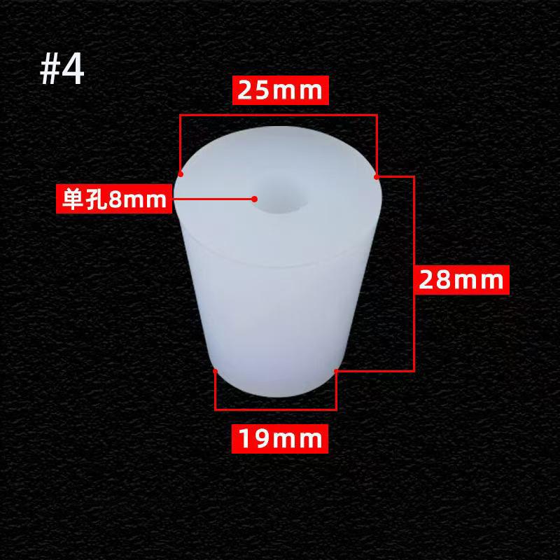 Silicone Solids Plug Fermenter Cover Rubber Stopper With Hole Laboratory Stopper Valve Acid Alkali Resistant Brew Wine Stoppers