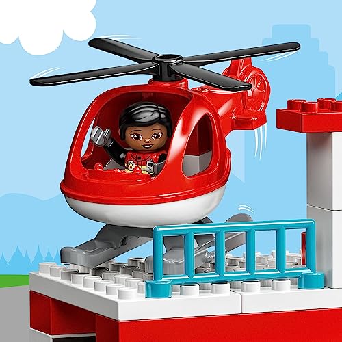 LEGO Duplo Duplo City Firefighter Helicopter 10970 Toy Block Present Infant Baby Firefighter Helicopter Boys Girls 2 years old and up