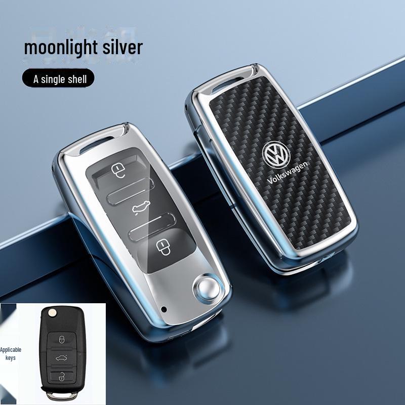 Kryt klíče Volkswagen Lavida pro 24 modelů - Sagitar, Tanyue, Tiguan, Bora a další - Skořepina s přezkou na tašku do auta - Chraňte své klíče stylově.