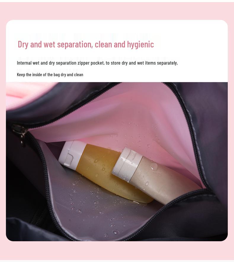 Women's Large Capacity Pearlescent Waterproof Swim Bag, Multi-functional with Wet/Dry Separation for Sports, Fitness, and Travel.