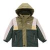 Chłopięcy płaszcz 3 w 1 odpinany wiatroodporny gruby ciepły hardshell jesienno-zimowy dziecięcy casualowy z kapturem