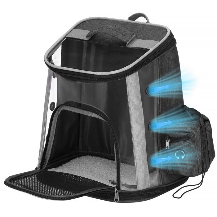 Pet Carrier Backpack - Springos® - Size M - 15 Kg - PVC, Polyester - Efficient Ventilation