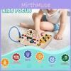 Busy Montessori Board Kids Activity Wooden Toy With Switches Led Sensory Light