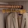 1pc Pants Rack Aluminum Alloy Gold Pants Skirt Drying Hanger with Movable Clips Wardrobe Storage Clothes Hangers Space Saver
