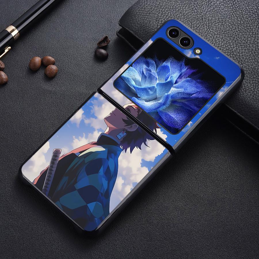 

Задняя крышка телефона Funda Case для Samsung Galaxy Flip7 FE Flip4 Flip6 Z Flip 7 6 5 4 3 Flip3 Flip5 Демон Убийца Демонов Sanemi Galaxy Z Flip6
