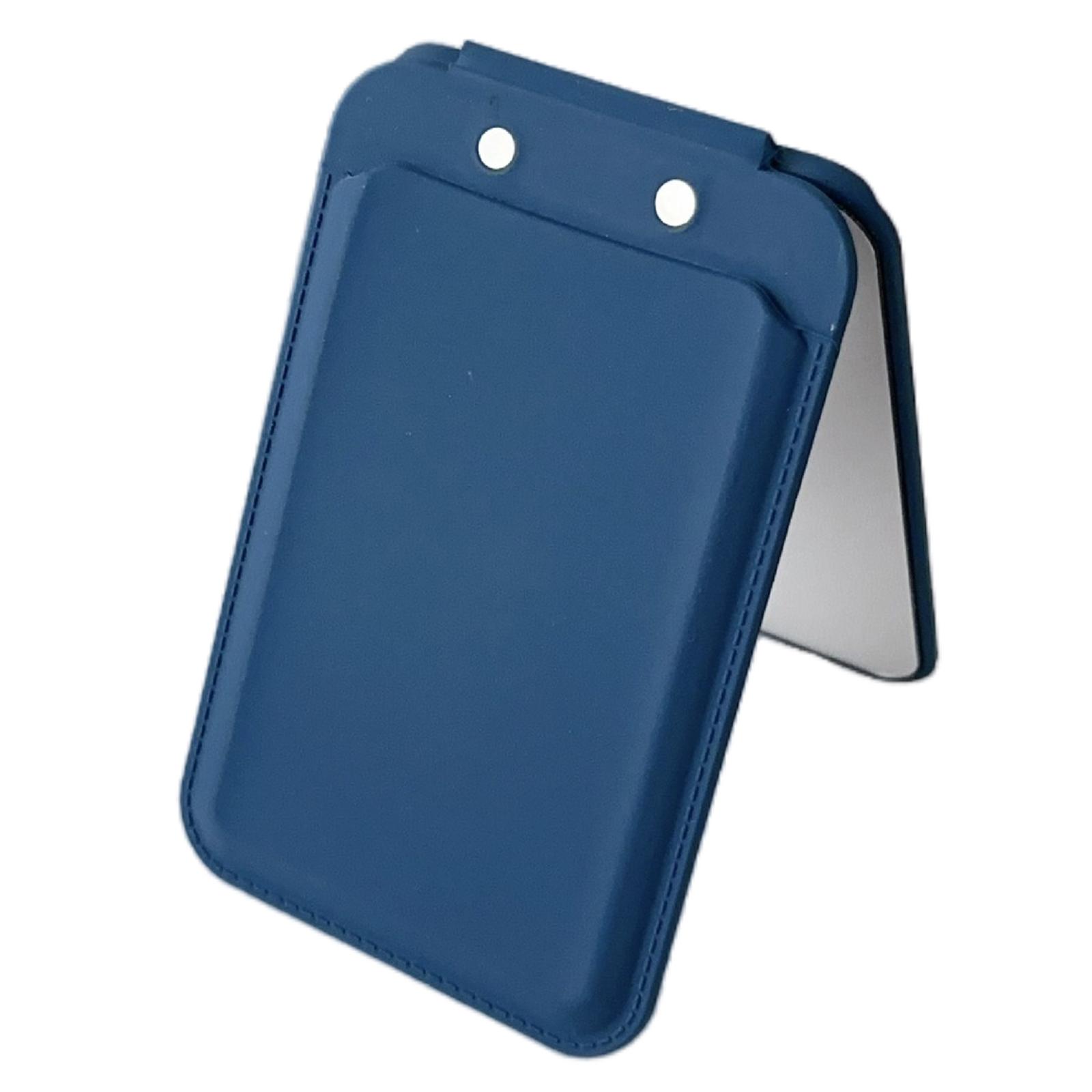 Magnetic Card Holder for iPhone 16 Series Mirror Design Kickstand Silicone Phone Card Bag C